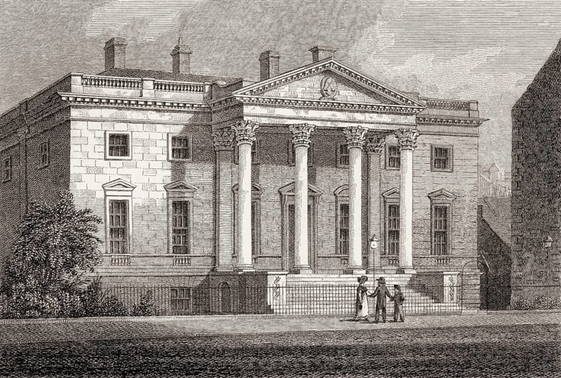 Old Physicians' Hall, George Street, Edinburgh, Scotland, 19th century, Views in Edinburgh by J. & H. S. Storer