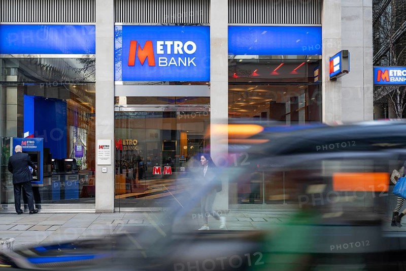 London, UK. February 25th 2026. Exterior of a London branch of Metro Bank PLC, a retail and commercial bank operating in the United Kingdom