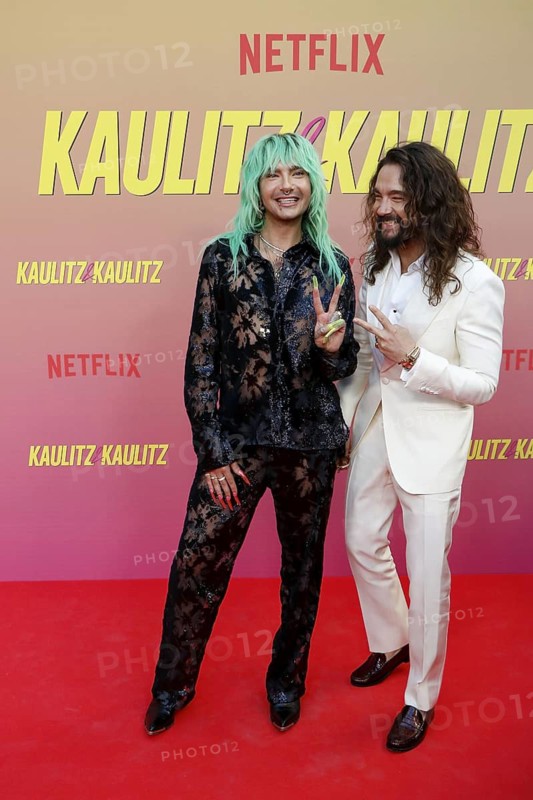 Bill Kaulitz and Tom Kaulitz at the special screening of Kaulitz & Kaulitz S2 at the Delphi Filmpalast in Berlin on 12 June 2025