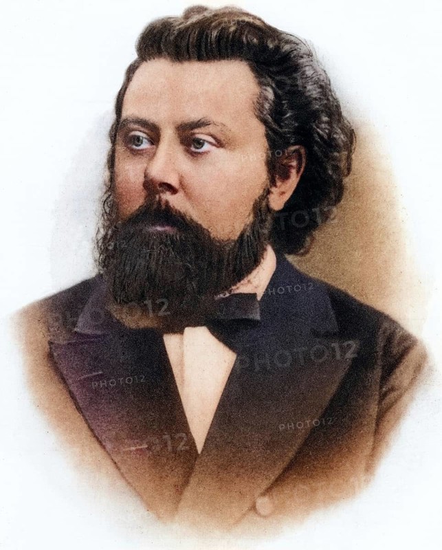 Modest Petrovich Mussorgsky (1839-1881) . Russian composer, Historic, digitally restored reproduction from a 19th century original, Record date not stated
