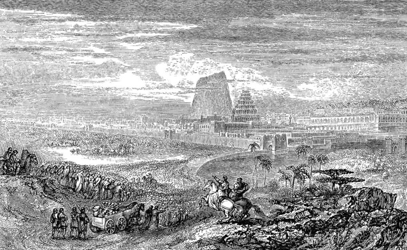 The Babylonian captivity or Babylonian exile, Old Testament, Hebrew Tanakh
