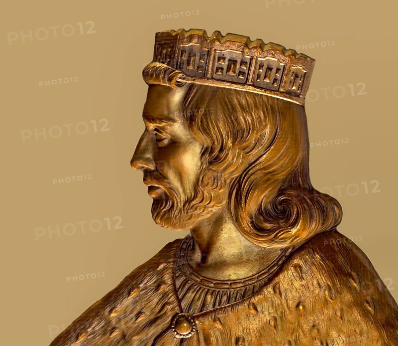 Theuderic I, Thierry I or Theuderich I., c. 487 – 534, the Merovingian king of Metz, Rheims, or Austrasia from 511 to 534, digitally edited after Caqué