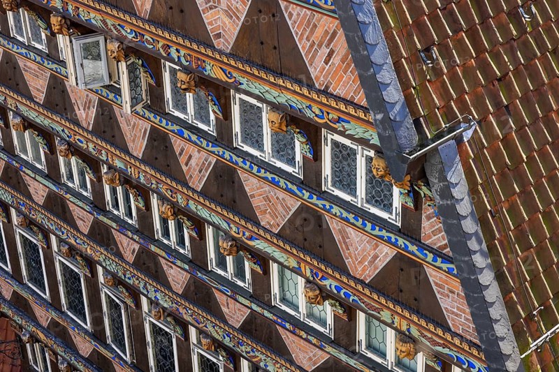 Facade of the Knochenhaueramtshaus am Marktplatz, Hildesheim, Lower Saxony, Germany