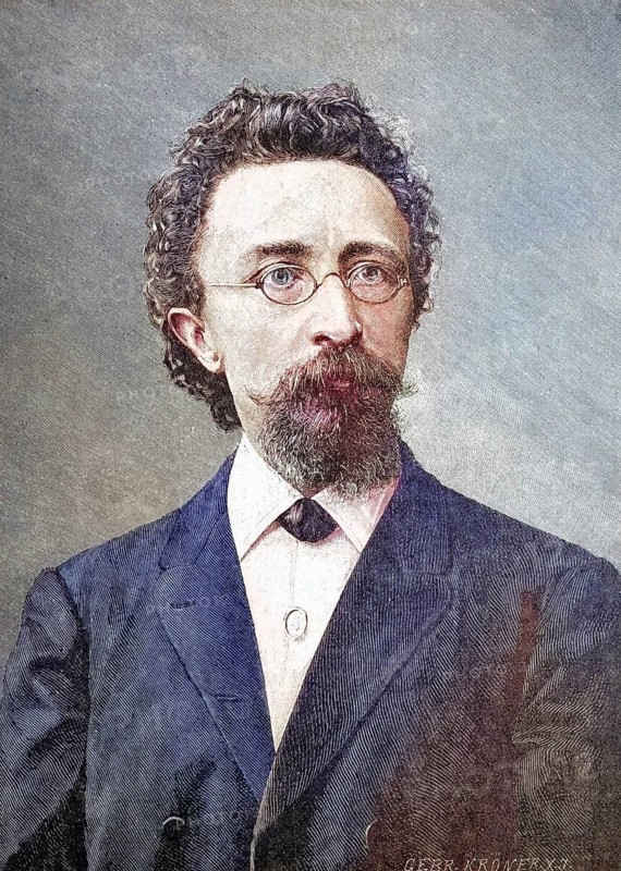 Anton Joseph Ohorn (1846-1924) war Lehrer, Dichter und Schriftsteller, Historical, digitally restored reproduction from a 19th century original, Anton Joseph Ohorn (1846-1924) was a teacher, poet and writer, Historical, digitally restored reproduction from a 19th century original
