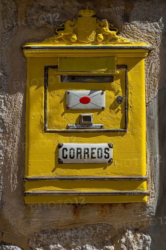 Nostalgic mailbox, Sóller, Majorca, Balearic Islands, Spain