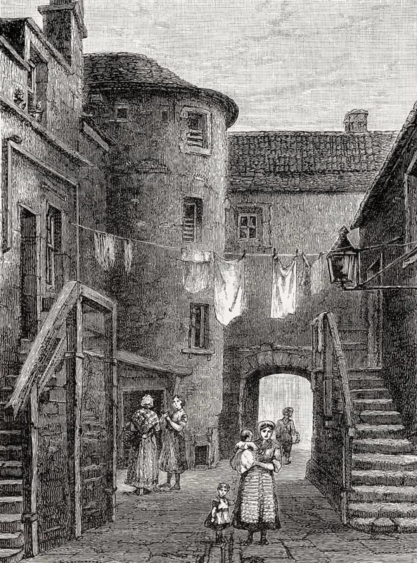 Lamb's Close, 1850, Leith, Edinburgh, Scotland, United Kingdom