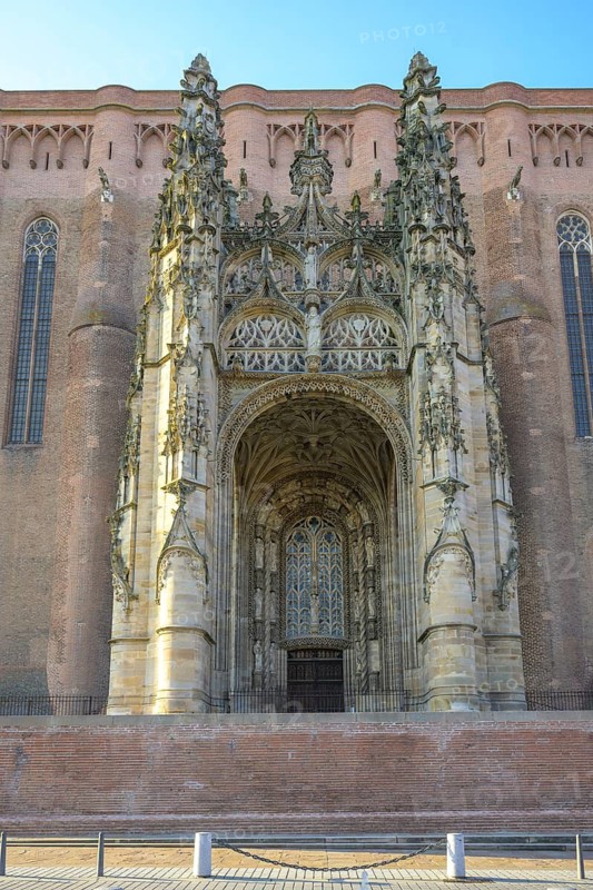 Main portal of St Cecilia's Cathedral, Albi, Département Tarn, France