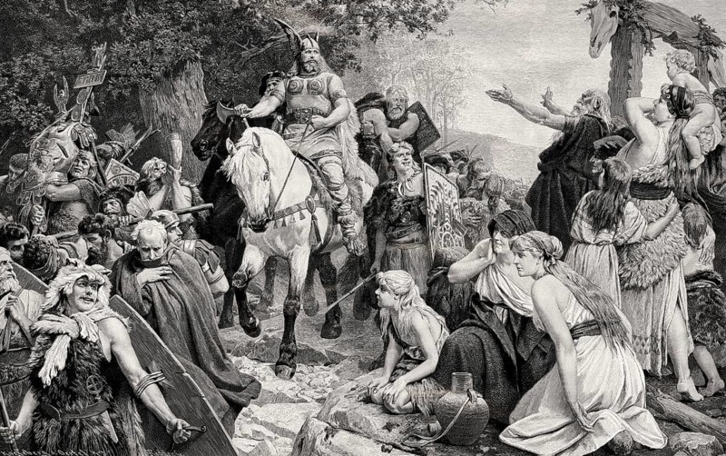 The Triumph of Arminius, 17 BC, 21 AD, after the Varus Battle in Germania