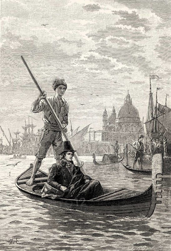 Scene from the Venetian epigrams, Venice, 1790, by Johann Wolfgang von Goethe