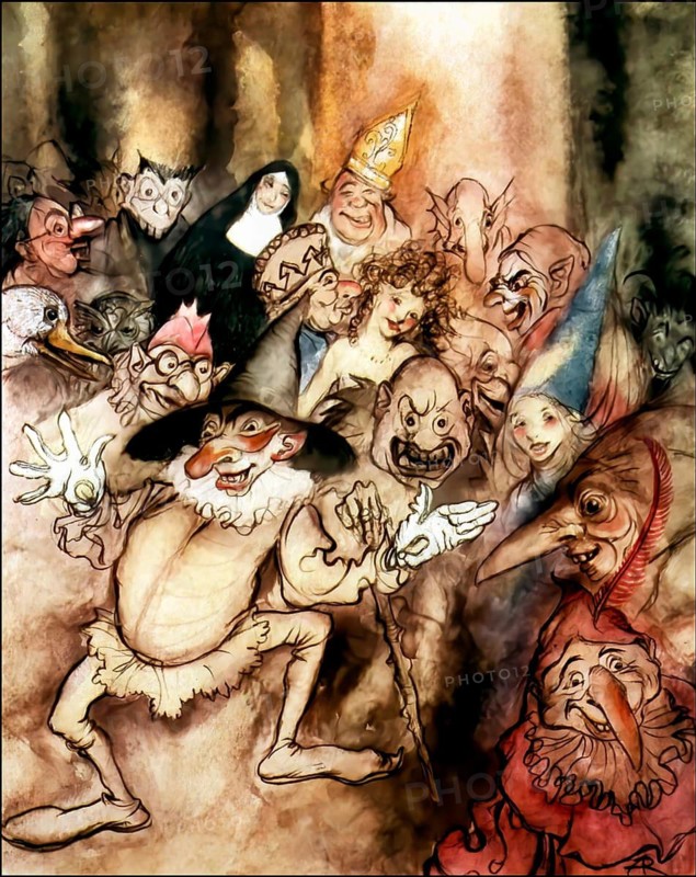 The Masque of the Red Death, Poe's Tales of Mystery and Imagination, illustrated by Arthur Rackham