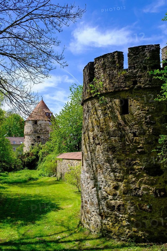 Severinstor, historic city wall, city fortification, Inn side, Passau, Lower Bavaria, Bavaria, Germany