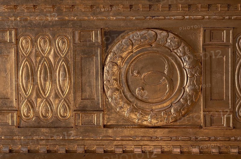 Wall detail in the wedding tower, Mathildenhöhe Darmstadt, UNESCO World Heritage Site, Germany