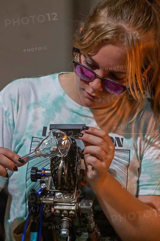 Detroit, Michigan, Artists create glass and other artworks at the Michigan Glass Project's annual show. The event raises money to support art education in Detroit-area schools