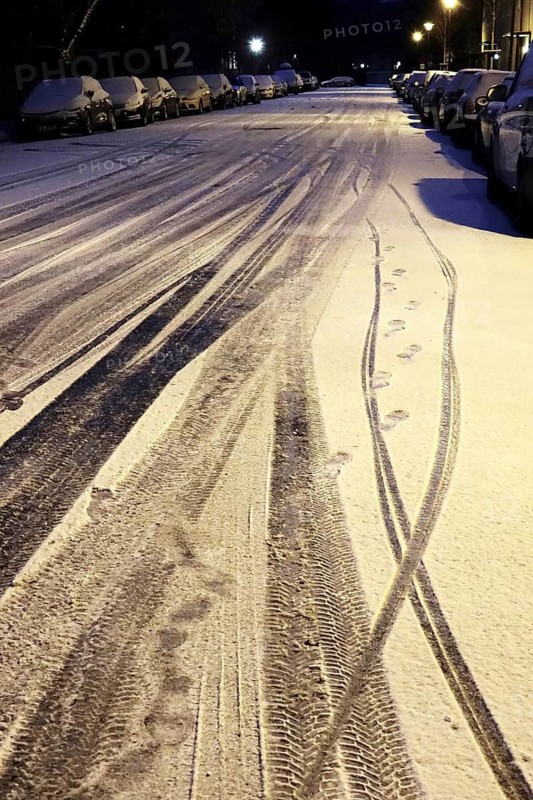 Slippery roads, winter, Germany