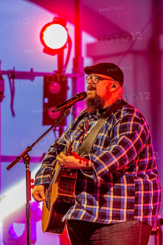 Christian singer Big Daddy Weave on stage during concert at Jones Park in Gulfport, Mississippi, USA