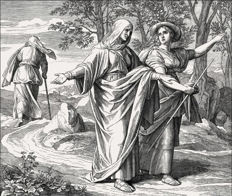 Naomi, Ruth, and Orpah, Old Testament, by Julius Schnorr von Carolsfeld