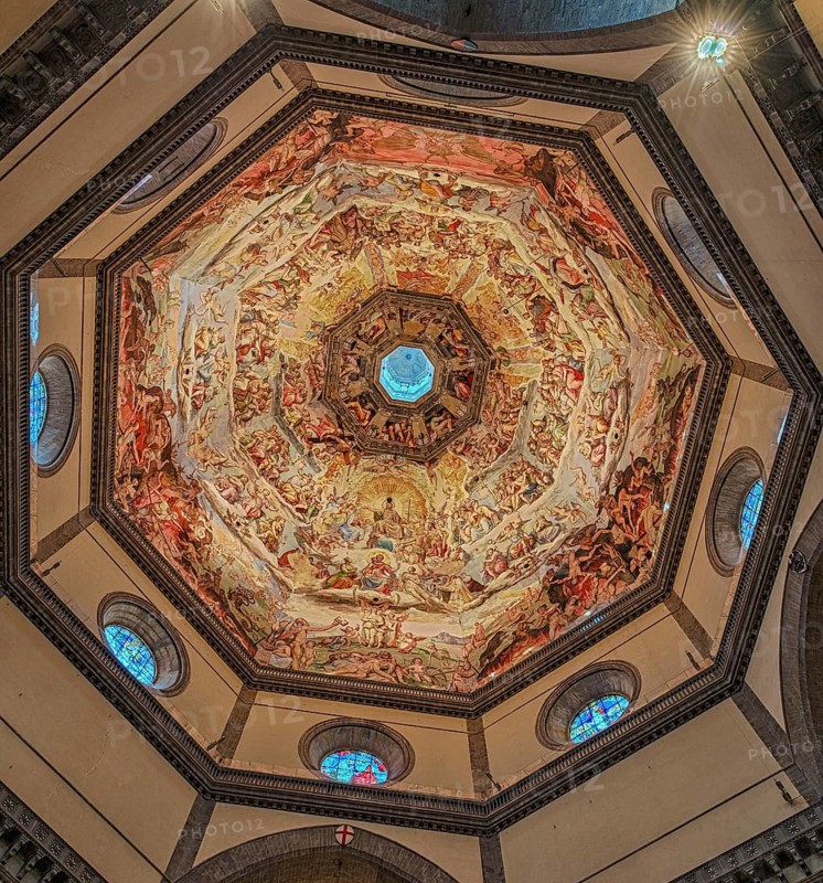 Cathedral Interior Decle Panorama Florence Italy