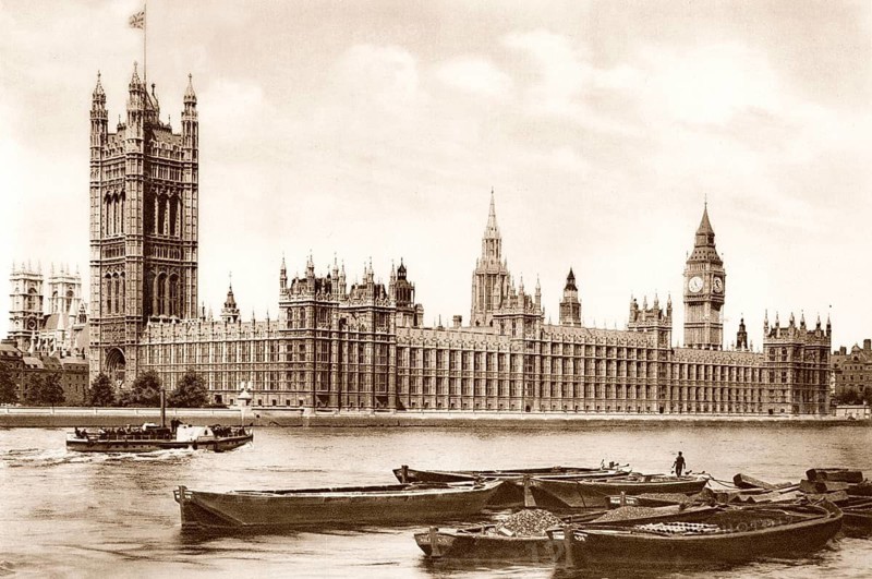 The House of Parliament, Westminster, London, UK, ca 1920