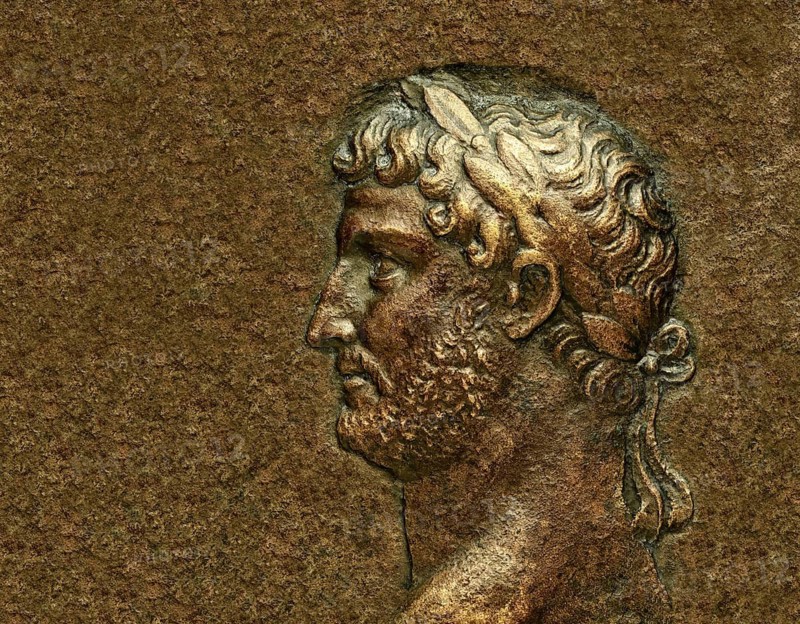 Hadrian or Publius Aelius Hadrianus Augustus, 76 - 138, Roman emperor, digitally edited