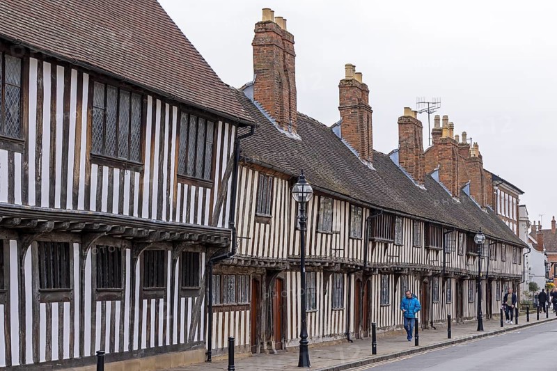 Guild Hall, timber-framed houses, Church Street, Stratford upon Avon, England, Great Britain