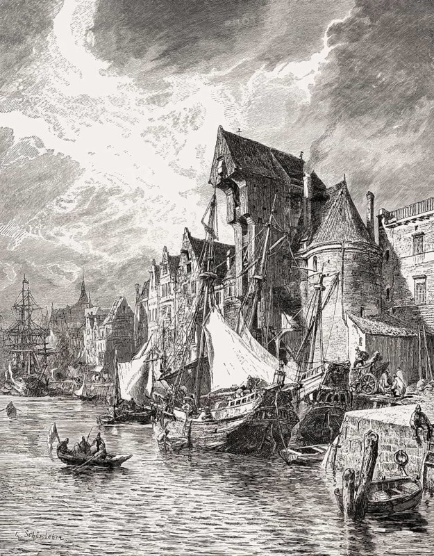 Hanseatic harbour, Germany, Europe, 16th century