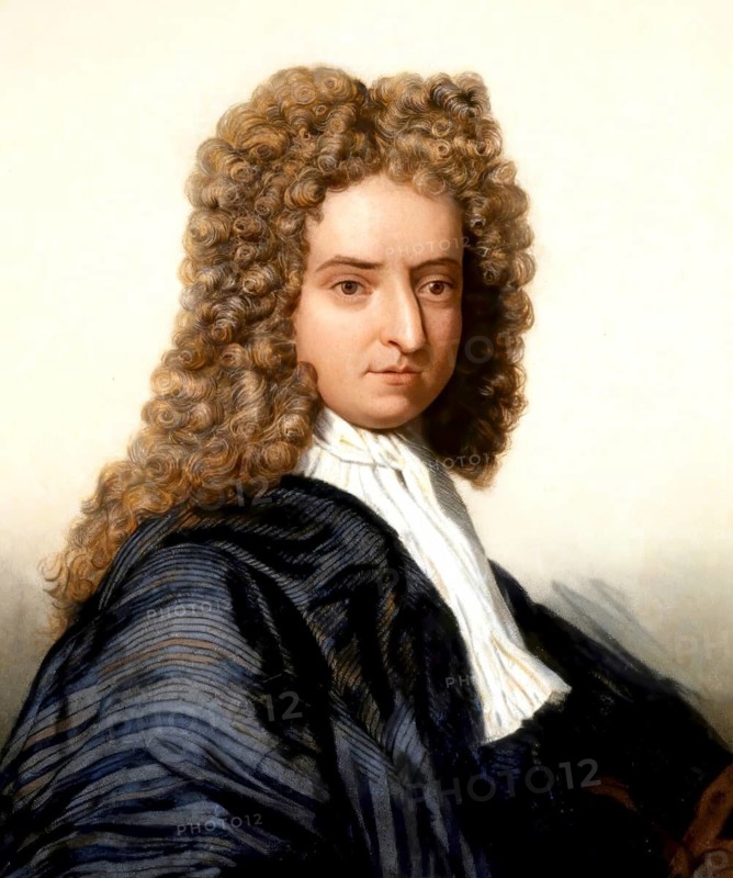 Portrait of Daniel Defoe, 1661 - 1731, an English dealer, writer and journalist, author of Robinson Crusoe
