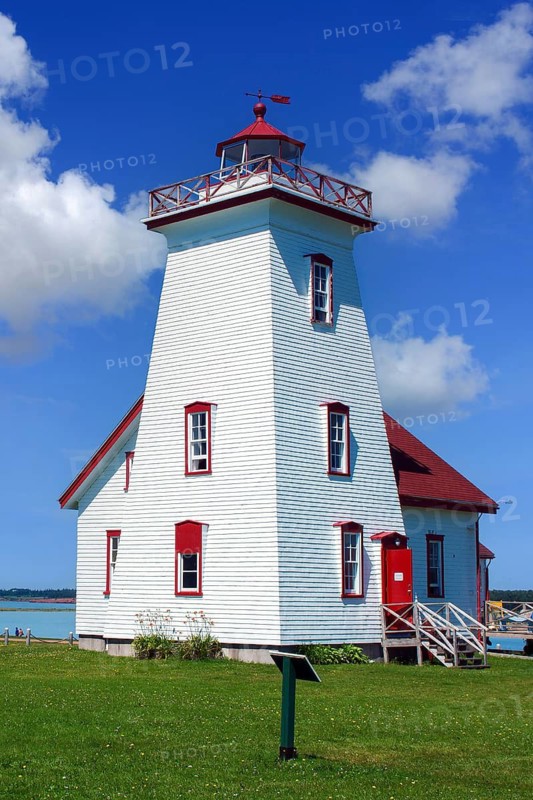 Victoria East Lighthouse, lighthouse, Prince Edward Island, Canada, Victoria Seaport Lighthouse, museum, photomontage, Canada, Prince Edward Island, USA