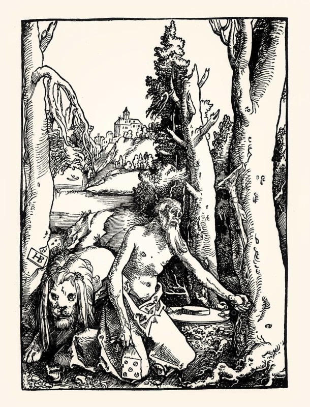 Saint Jerome, by Hans Baldung Grien, facsimile of the 19th century