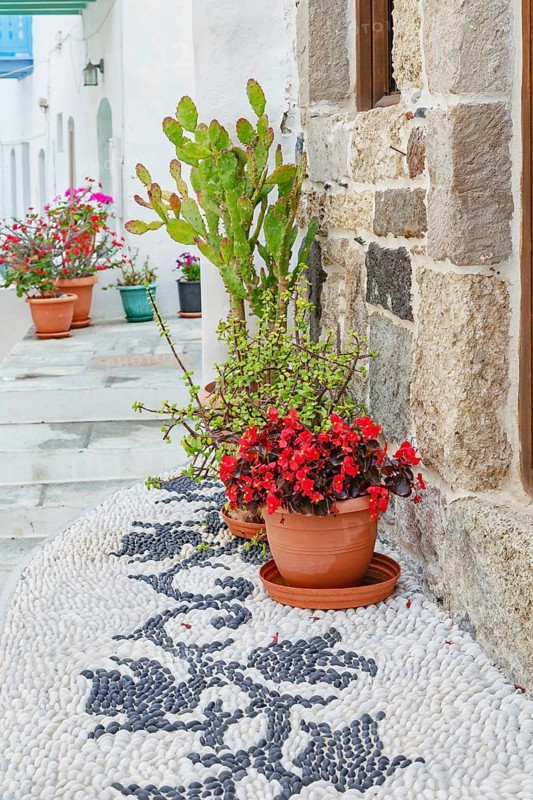 Old town house details, Mandraki, Nisyros Island, Dodecanese Islands, Greece