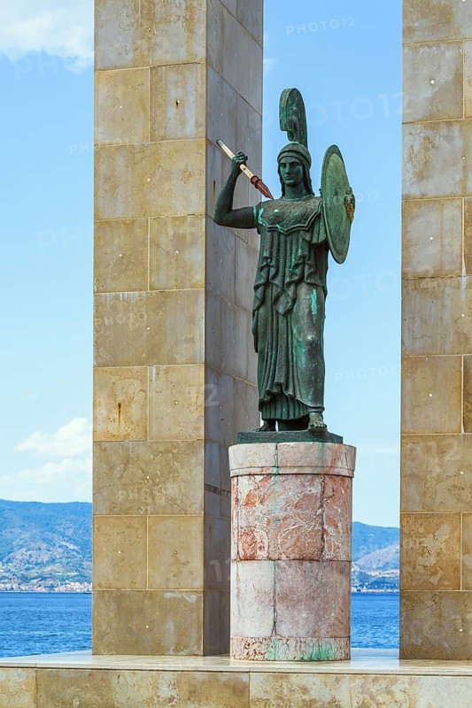 Monument Goddess Athena and statues, Reggio Calabria, Italy