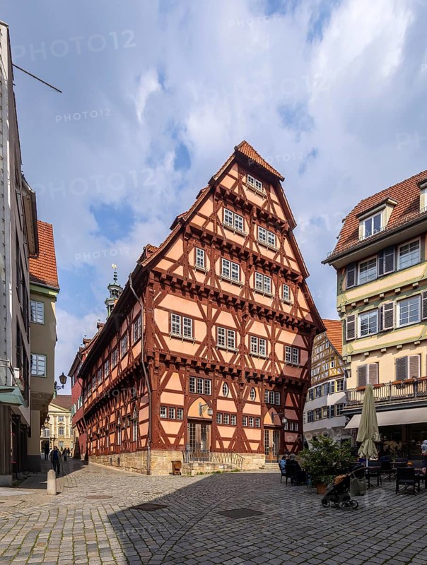 City view of Esslingen am Neckar. Old town hall in the old town. Esslingen, Baden-Württemberg, Germany