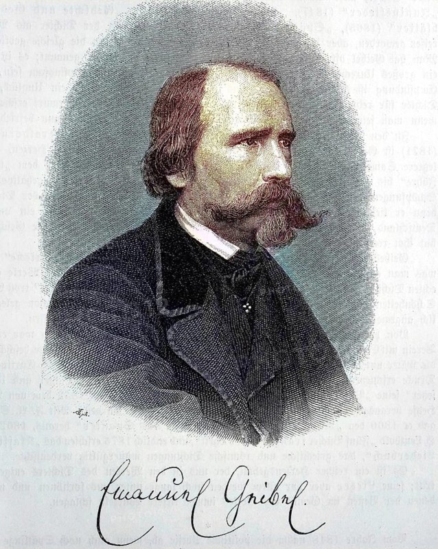 Franz Emanuel August Geibel, 17 October 1815, 6 April 1884, was a German lyric poet, digital reproduction of an original from the 19th century, original date unknown