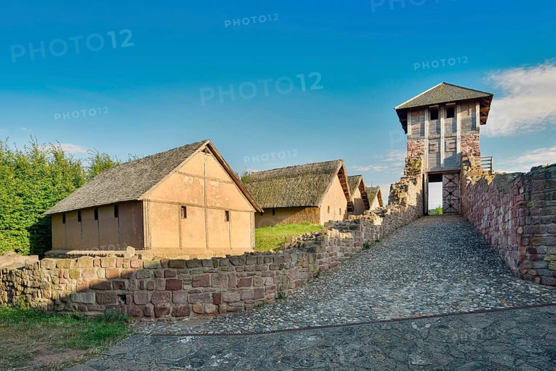 The Tilleda Palace, medieval royal palace below the Kyffhäuser, open-air museum, Tilleda (Kyffhäuser), Saxony-Anhalt, Germany