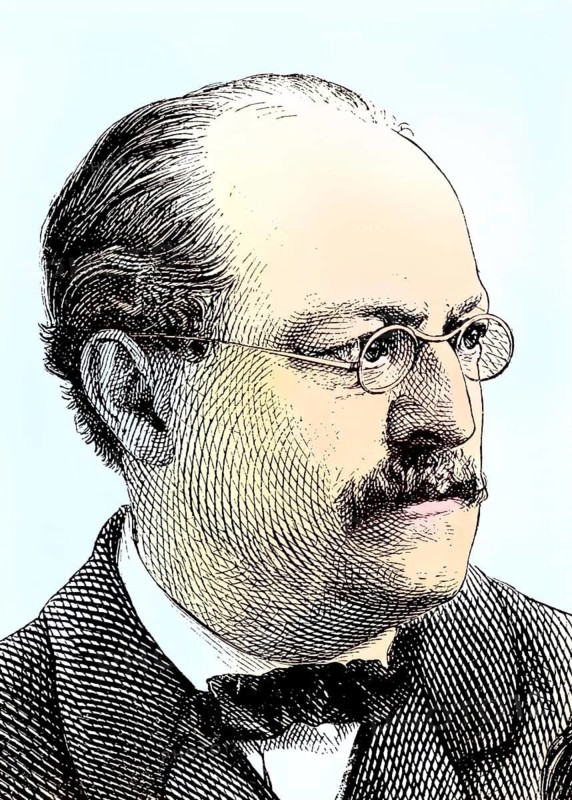 Wilhelm Ernst Dohm, born Elias Levy, 1819, 1883, a German editor, writer and translator, c. 1885, Historical, digitally restored reproduction from a 19th century original, born Elias Levy, a German editor, writer and translator, c. 1885, Historical, digitally restored reproduction from a 19th century original