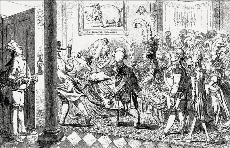 The Bridal Night' by James Gilray, satirising Frederick's marriage to Charlotte, Princess Royal
