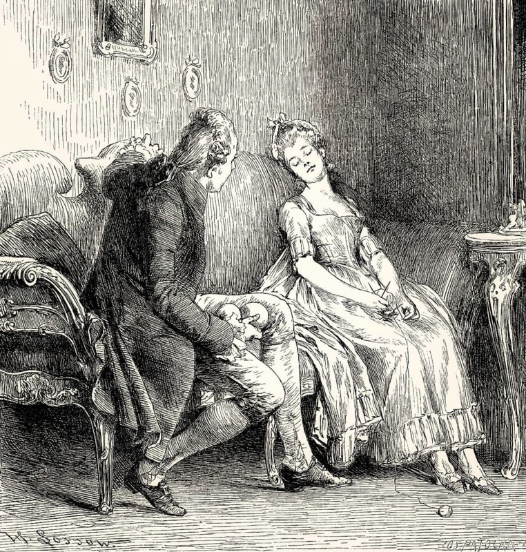 Scene from THE VISIT, Der Besuch, poem by Johann Wolfgang von Goethe
