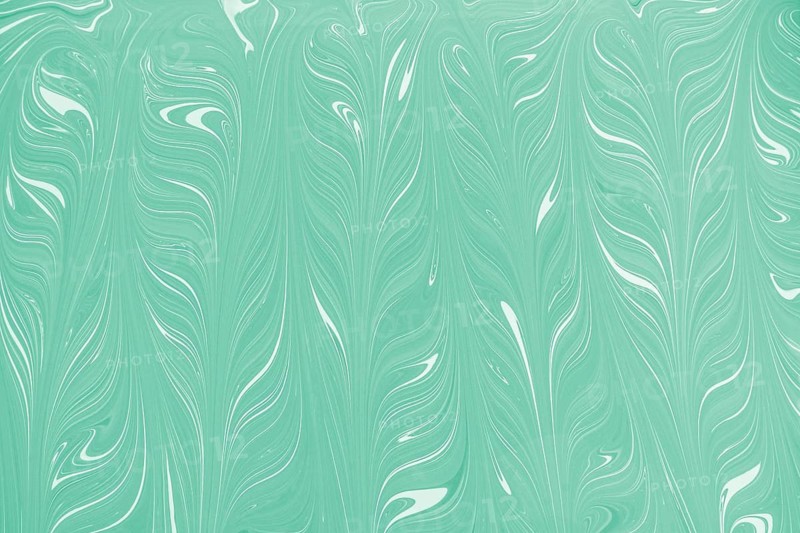 Turquoise and white acrylic paint floral pattern resembling an abstract backdrop with flowing lines. Ideal for artistic and modern design projects in need of texture and color