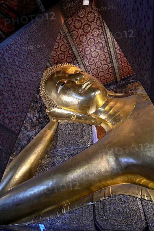 Reclining Buddha in Wat Pho, Temple of the Reclining Buddha, Bangkok, Thailand