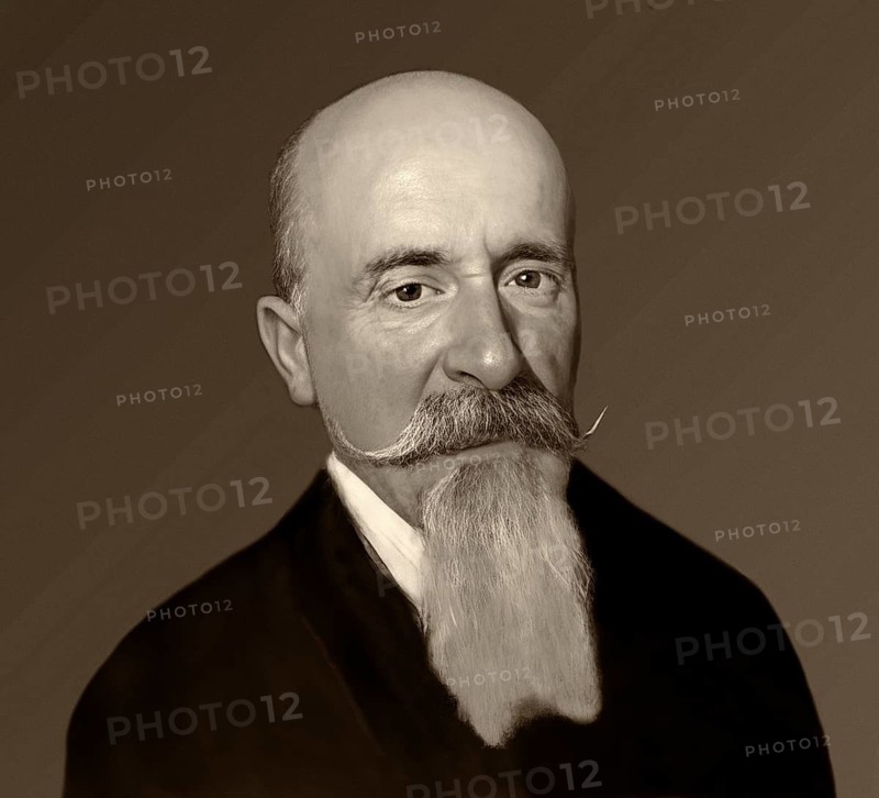 Carlo Lorenzini, 1826 – 1890, better known by the pen name Carlo Collodi, Italian author, humourist, and journalist, known for his fairy tale novel The Adventures of Pinocchio, digitally optimized based on a painting by Alfonso Holländer