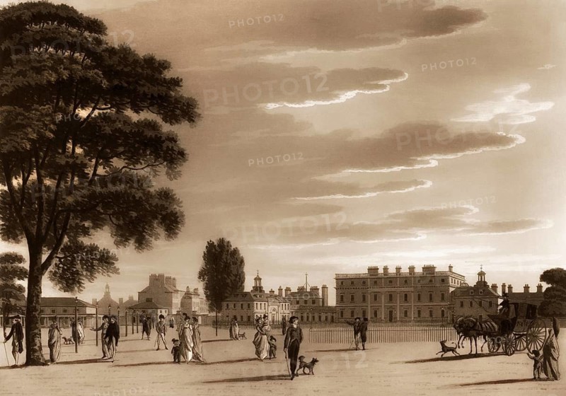 St James's Park, Buckingham Palace, London, England, 1800