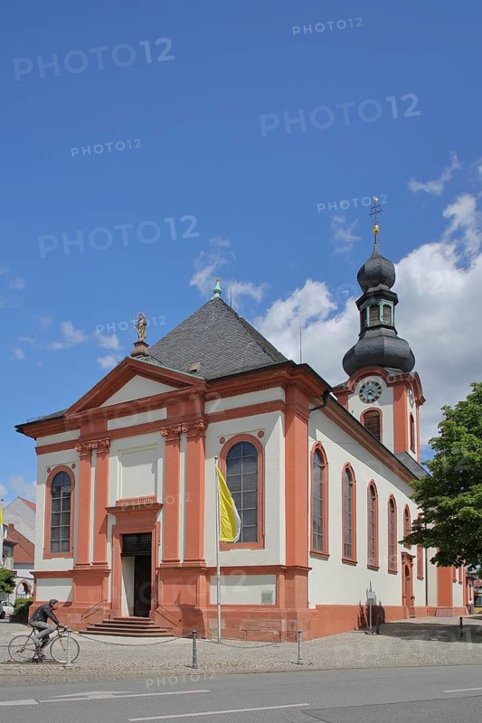 Baroque St Pankratius Church, Schwetzingen, Baden-Württemberg, Germany