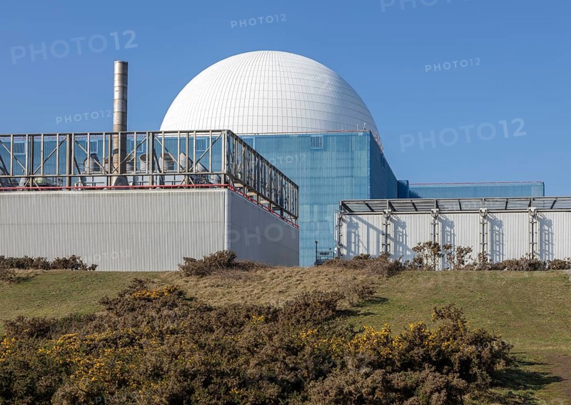 White dome of Sizewell B PWR nuclear power station, Suffolk, England, UK operational since 1995