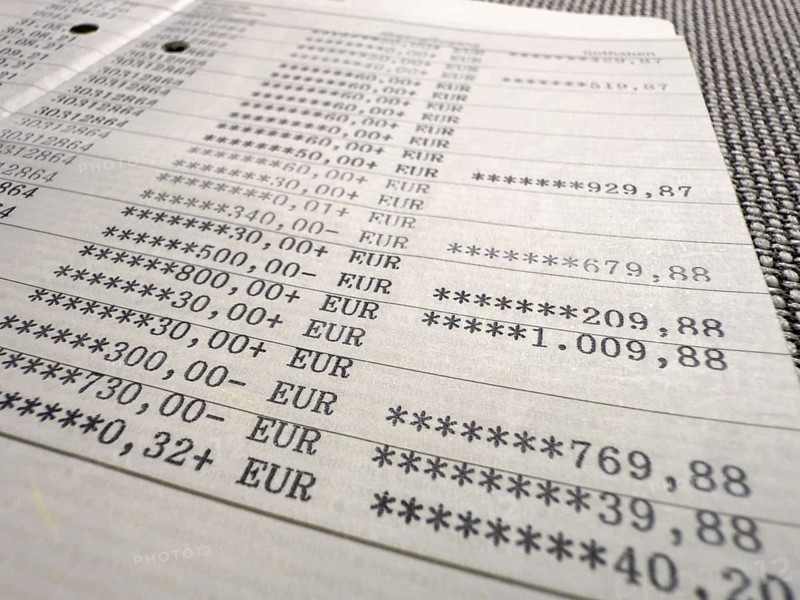 Valued savings book of a savings bank