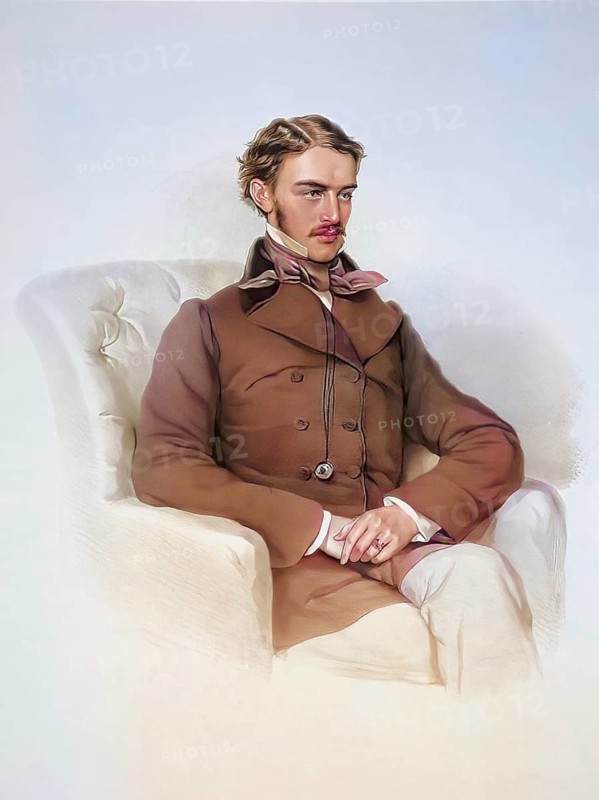 Karl Freiherr von der Glon, 1829, 1872, large landowner, Historical, digitally restored reproduction from a 19th century original, Record date not stated