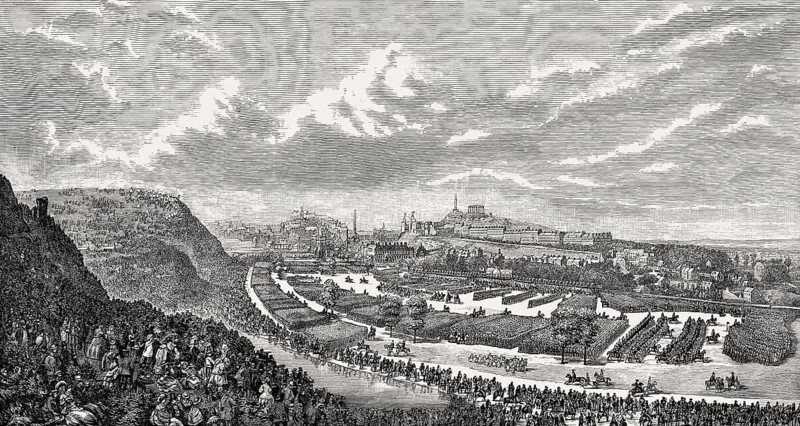 The Volunteer Review in the Queen's Park, 1860, Edinburgh, Scotland, United Kingdom