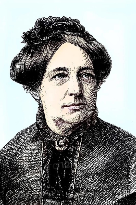 Louise Otto-Peters, also Luise Otto-Peters, pseudonym Otto Stern, 1819, 1895, writer and co-founder of the bourgeois German woman's movement, around 1885, Historical, digitally restored reproduction from a 19th century original, also Luise Otto-Peters, writer and co-founder of the bourgeois German woman's movement, around 1885, Historical, digitally restored reproduction from a 19th century original