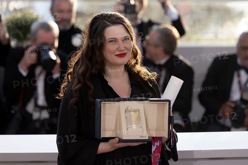 Cannes, France - 24.5.2024: Mascha Schilinski, winner of the Jury Prize for the film Sound of Falling during the photocall with the awards during the Closing Ceremony at the 78th Cannes International Film Festival. The film festival will take place from 13 to 24 May 2025