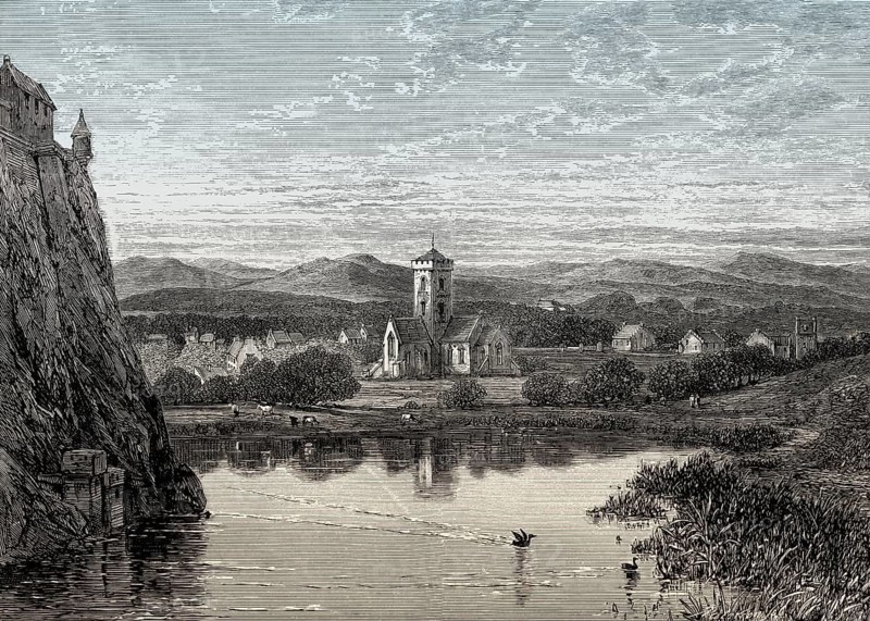 View of Saint Cuthbert's Church and the North Loch, Edinburgh, Scotland, 19th century