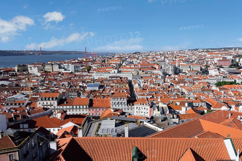 View over Lisbon and the Tagus river, Portugal