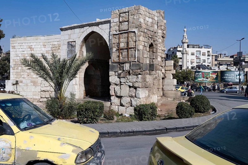 Damascus, Syria. December 5th 2025. Bab Tuma meaning Gate of Thomas, a neighborhood located in the old city of Damascus in Syria. It is one of the seven gates of Damascus, a geographic landmark of Syrian Christianity